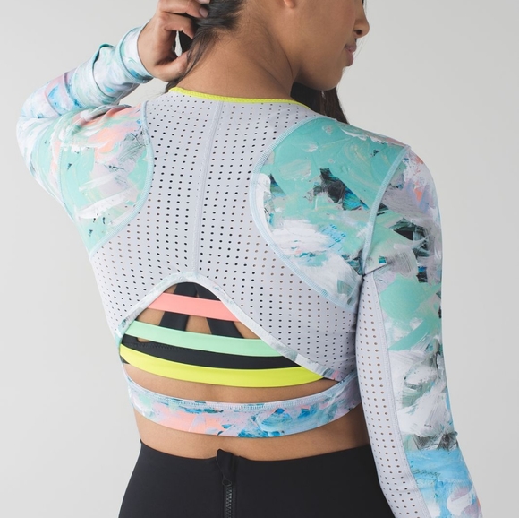 lululemon athletica Tops - 🦄 RARE Lululemon Paddle Crop Blushed Illusion